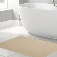 Hammetex 100% katoenen antislip badmat, 51x86 cm grote badmat voor de badkamer, absorberende, snel drogende, wasbare badmatten, beige