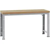 Manuflex werkbank Profi standaard, Tafelblad kunststof B 1750 x D 700, aluminium zilver