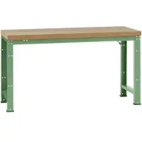Manuflex werkbank Profi standaard, Tafelblad kunststof B 1750 x D 700, resedagroen