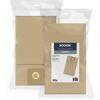 SQOON Stofzuigerzakken 10x Geschikt voor Cleanfix S10 - Vervangt Model 022.430 - Papier - Voor Industriële Reiniging met Hoge Stofopnamecapaciteit