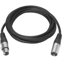 VivoLink PROAUDXLRMF5 5m gebalanceerde XLR male-female zwarte audio kabel