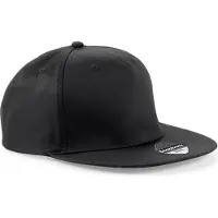 Beechfield Senvi Snapback Rapper Cap Zwart (One size fits all)