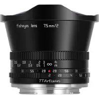 TTArtisan APS-C 7,5mm F/2.0 Fuji X-mount zwart