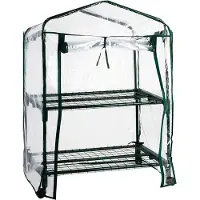Floordirekt Kas Casabella - Foliekas - Transparant - met 2 Opbergniveaus 68 x 49 x 96 cm