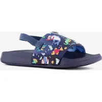 Scapino Blauwe kinder badslippers met visjes maat 25