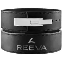 Reeva Halterriem - Nubik Leer Lifting Belt - Zwart - S