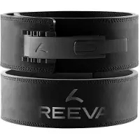 Reeva Lifting Belt van Zwart Leer - Verstelbare RVS Gesp - XL