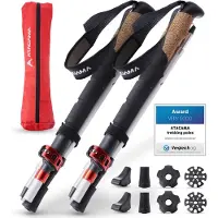 Atacama wandelstokken trekkingstokken opvouwbaar carbon - Telescopische wandelstokken licht - Nordic walking stokken absorberend telescopische wandelstok gum mi opvouwbaar
