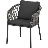 AVH-Collectie Amalfi dining tuinstoel antraciet aluminium rope
