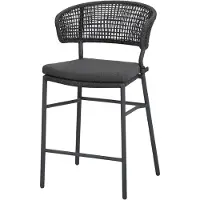 AVH-Collectie Modena barstoel antraciet rope aluminium stapelbaar