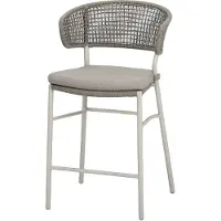 AVH-Collectie Modena barstoel natural sand rope aluminium stapelbaar