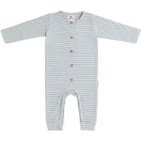 Babys Only gestreepte boxpak lichtblauw/off white Jongens/Meisjes Katoen Ronde hals - maat 80