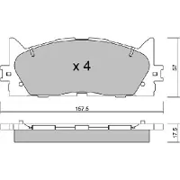 AISIN BPTO-1022 Remblokken