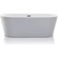 Vente-unique Halfvrijstaande bad DIVINA -255L - 180x75x58cm - Wit