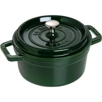 Staub La Cocotte ronde pan gietijzer 2,6 L Basilicumgroen