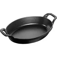 Staub Stapelbaar bord - ovaal - 24 cm - zwart 1 l