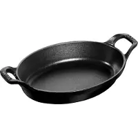 Staub Stapelbaar bord - ovaal - 21 cm - zwart 0,7 l