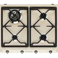 Smeg SR964PGH Kookplaat Gas 60cm Crème