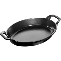 Staub Stapelbaar bord - ovaal - 28 cm - zwart 1,6 l