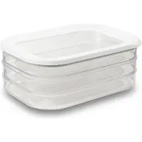 Mepal modula vleeswarendoos 550/3 wit - Styreen Acrylonitril (SAN), Polyethyleen (PE) - Vleeswaren- & kaasdozen |