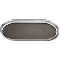 Georg Jensen Dienblad Manhattan Leer (33 x 18 cm)