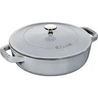 Staub Sauteerpan met 'Chistera drop structure' 24 cm - grafi