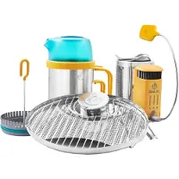 BioLite - CampStove Complete Cook Kit - Drogebrandstofkookstel stainless steel /oranje