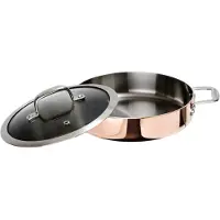 Ronneby Bruk Maestro hapjespan koper met glazen deksel 26 cm