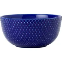 Lyngby Porcelæn Rhombe kom Ø13 cm Donkerblauw