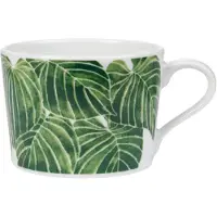 Götefors Porslin Botanica kop met oor groen Funkia