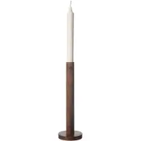 ERNST kandelaar van hout 25 cm Donkerbruin