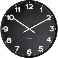 Karlsson stationsklok zwart metaal 40.5cm