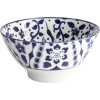 Tokyo Design Studio - Tokyo Blue Maizuru Ramenkom - 1000 ml - Ø 18 cm - Blauw/Wit