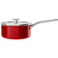 KitchenAid Steel Core Enamel steelpan 20cm 2,4L - Keizerrood - inductie - PFAS-vrij