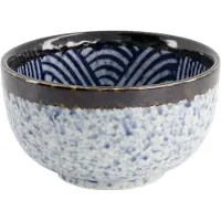 Tokyo Design Studio Aisai Seigaiha Kom 55 Cl - Serveerkommen Porselein Blue - 18573