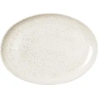 Broste Copenhagen Nordic Vanilla schotel ovaal 35,5 cm Cream with grains