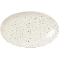 Broste Copenhagen Nordic Vanilla schotel ovaal 22 cm Cream with grains
