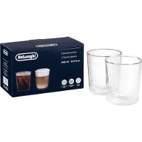 De'Longhi DLSC318 Lot de verres thermiques en verre à double paroi résistant en borosilicate