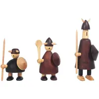 Andersen Furniture The vikings of Denmark houten figuur 3-delig Stained beech