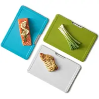 Joseph Joseph Folio Slim Snijplanken - Set van 3 - In Houder Hangend - Kunststof - Grijs