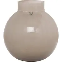 ERNST glazen vaas rond beige H22 cm Ø21 cm