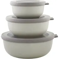 Mepal Meal prep bakje - Magnetronschaal - Cirqula 3-delige set (350, 750, 1250 ml) - Nordic white