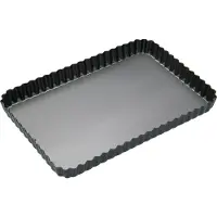 Masterclass Geribbelde rechthoekige bakvorm met losse bodem, 30cm x 20cm - Masterclass