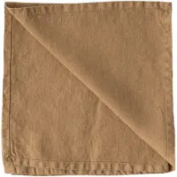 Tell Me More Washed linen servet Hazelnoot