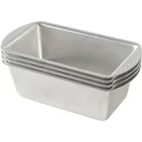 Nordic Ware Natural Aluminium Commerci le Mini Broodvormen Vier 2-kopspannen