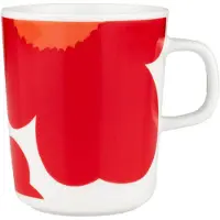 Marimekko Iso Unikko mok 25 cl White-red