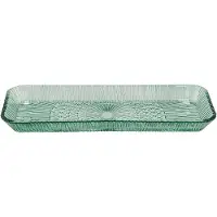 Bitz Kusintha Serveerschaal 14x38 Cm Groen - Schalen Glas Green - 30684