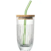 La Rochère Ouessant smoothieglas met deksel en rietje 43 cl Transparant