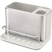 Joseph Joseph Surface roestvrijstalen caddy spoelbakorganizer sponshouder roestvrij staal one size light stone