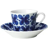 Rörstrand Mon Amie kopje met schotel 14 cl cadeauverpakking Blauw-wit